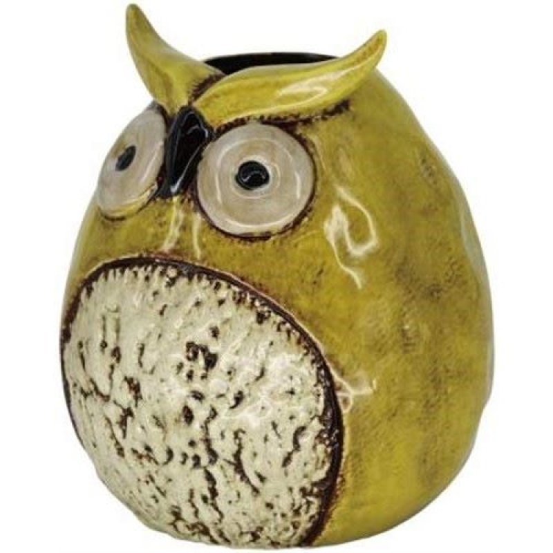 画像1: 〇東洋石創 flower pot ふくろう グリーン 15×18.5×15cm 29272 [ B07VGPGCGZ / 4589912095725 / / ] (1)