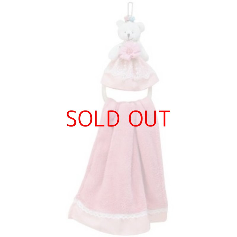 画像1: ◯かわ畑 タオルハンガー (タオル付き) クマ ピンク 17×8×21cm 1712TAR004 [ B07MGJBD7Y / 4589962416211 / ] (1)