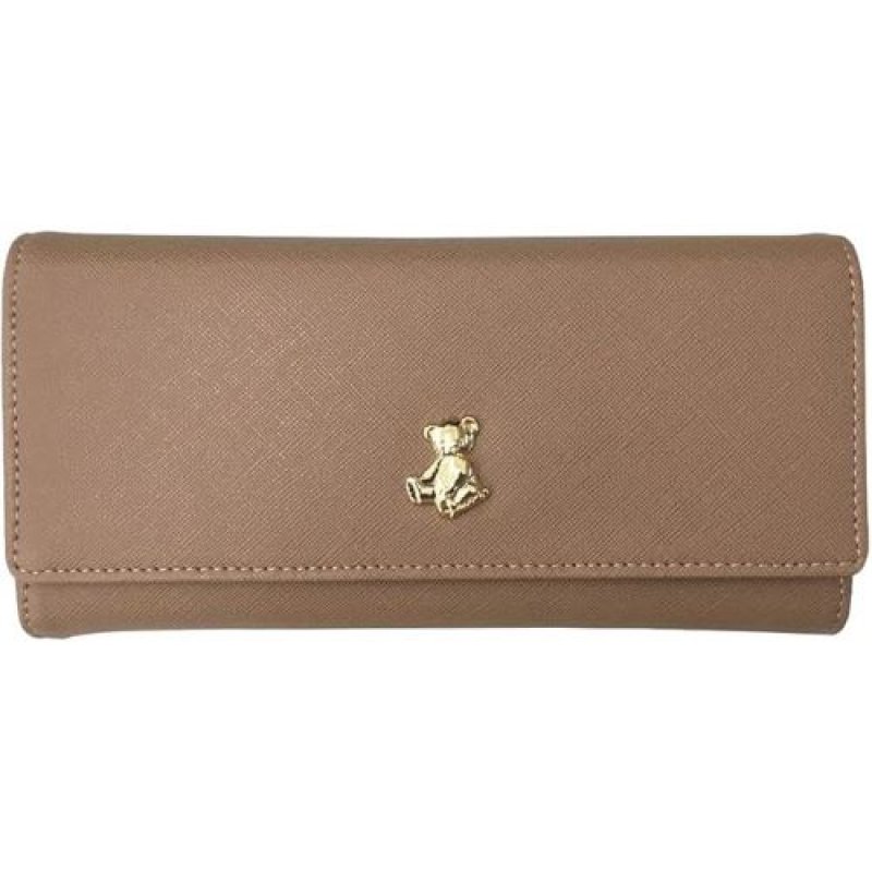 画像1: ☆Sunny Side(サニーサイド) くまフラップ長財布 BR JW-0352-24 w200×h95×d40mm [ B08QHSFS65 / 4589985166704 / NO.925 / ] (1)