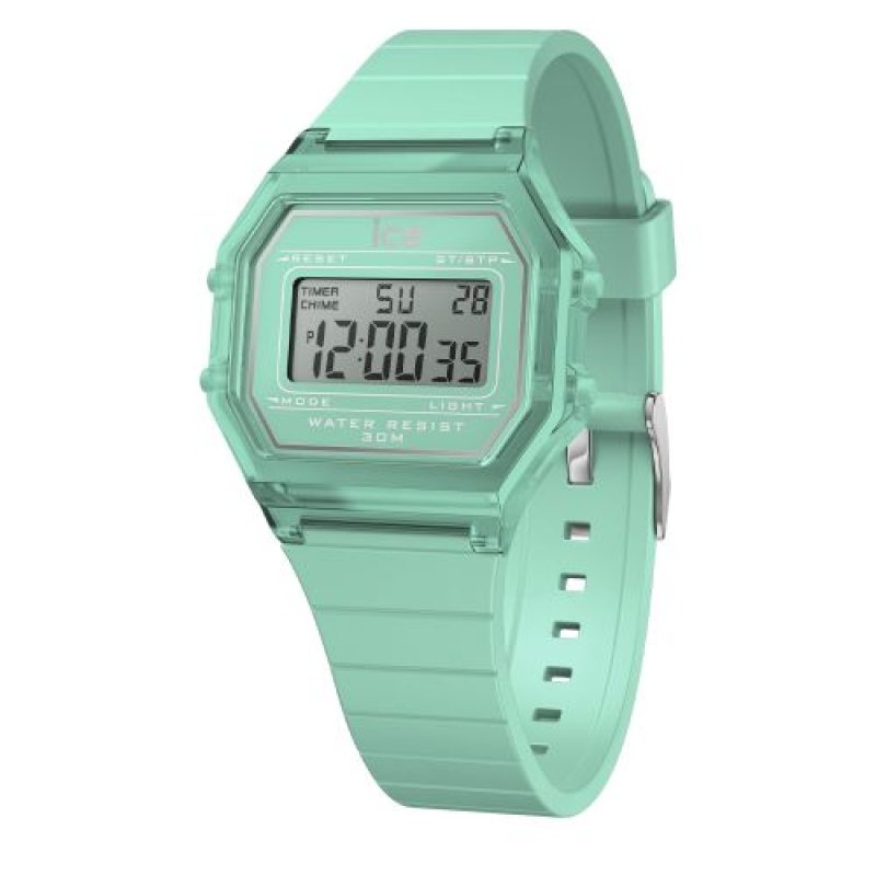 画像1: ICE-WATCH 022889 アイス デジット レトロ アズールブルー クリアー スモール 32mm正規代理店 [ B0D63K9PS8 / 4895173327780 / 22889 ] (1)