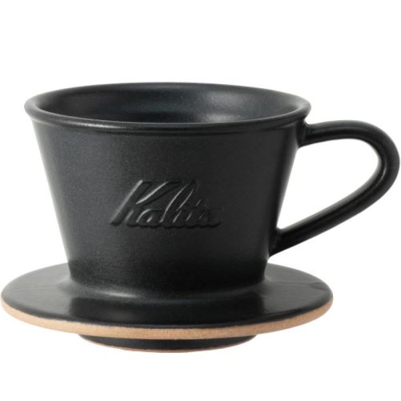 画像1: カリタ Kalita コーヒー ドリッパー 美濃焼 保温性が高い 陶器1~2人用 DACHI & KalitaMI 155 サンドブラック #01107 ウェーブシリーズ 日本製 ドリップ 器具 一人用 二人用 1杯用 2杯用 [ B0F1DY7C1M / 4901369011071 / #01107 ] (1)