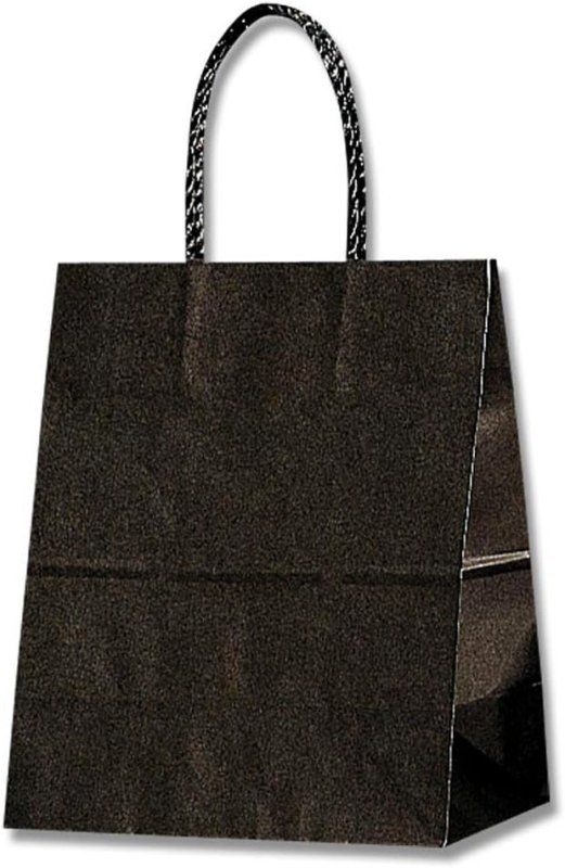 画像1: シモジマ ヘイコー 手提 紙袋 スムースバッグ 22-12 クロ 22x12x26.5cm 25枚 003156191 B01EJAKWJA / 4901755314892 / 3156191 ] (1)