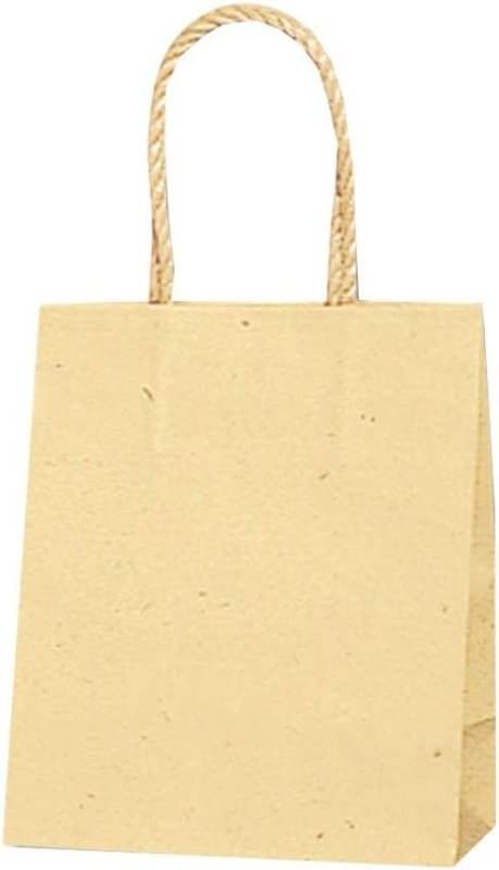 画像1: シモジマ ヘイコー 手提 紙袋 スムースバッグ 16-09 ナチュラル 16x9x19.5cm 25枚 003155904 B0192KSODS / 4901755316209 / 3155904 ] (1)