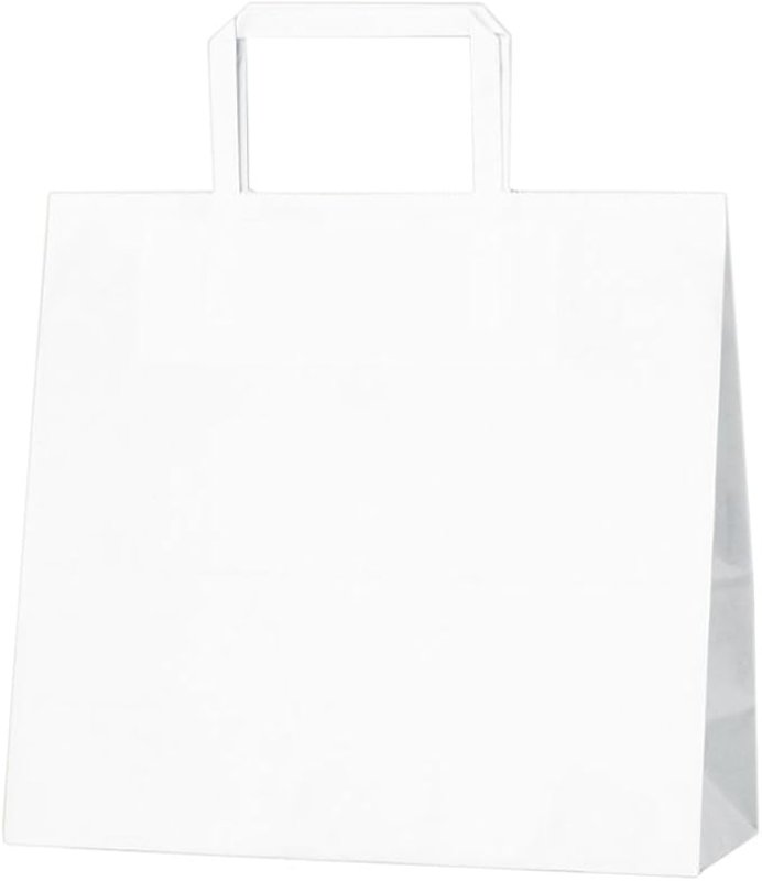 画像1: ヘイコー 手提 紙袋 平手紐 H25CB 26-1 シロ 26x10x24cm 50枚 B00DVB6NPQ / 4901755347883 / 3267300 ] (1)