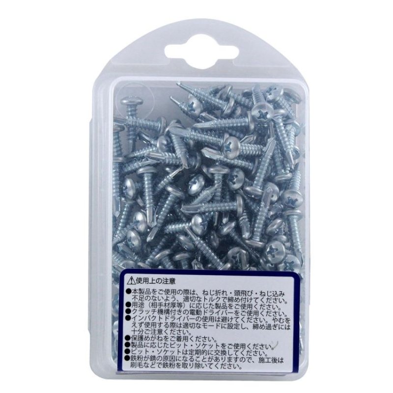 画像1: ◇WAKAI 鉄板用ビス スパイラルダンバ ナベ4X19mm 180本入 [ B00N3U0UWM / 4903768557006 / / 2496689 ] (1)