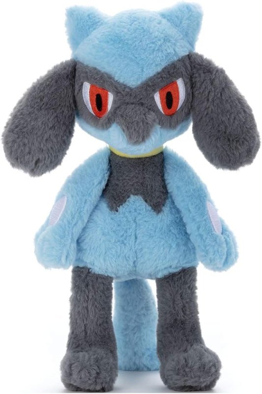 画像1: ポケモン くたくたたった ! ぬいぐるみM リオル 高さ約 30cm [ B08DD5M6B9 / 4904790534973 / 4904790000000 ] (1)