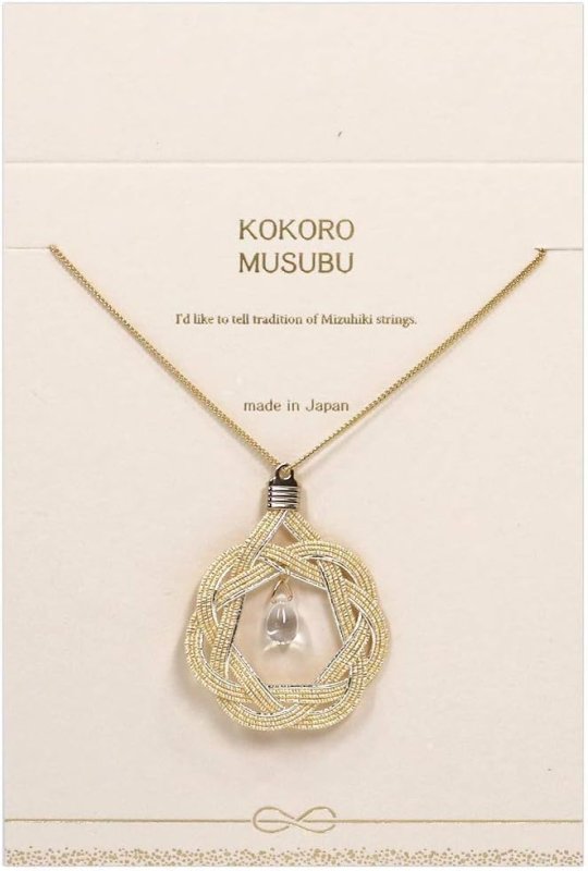 画像1: ◯エヌビー 水引ネックレス 相生結び 藤黄 2692019 [ B0848HXZYJ / 4905260707460 / ] (1)