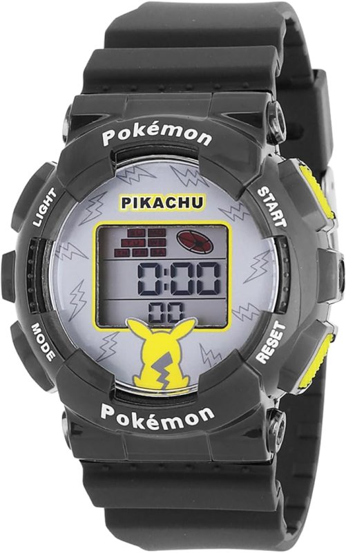 画像1: ポケモン　 腕時計 J-アクシス ポケットモンスター ピカチュウ デジタルウォッチ CP3A0002-BK ボーイズ ブラック [ B0CMSV6CNV / 4937996334184 / CP3A0002-BK ] (1)