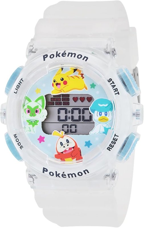画像1: ポケモン　 腕時計 J-アクシス ポケットモンスター ピカチュウ ニャオハ ホゲータ クワッス デジタルウォッチ CP3A0002-CL ボーイズ クリア [ B0CMSXT3KN / 4937996334191 / CP3A0002-CL ] (1)