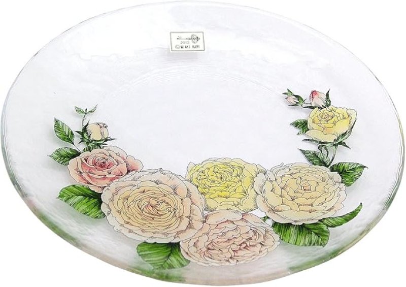 画像1: ◯上越クリスタル硝子 アリスの庭園 プレート バラ ALI-010 [ B00FIYHKB0 / 4939869041311 / ] (1)
