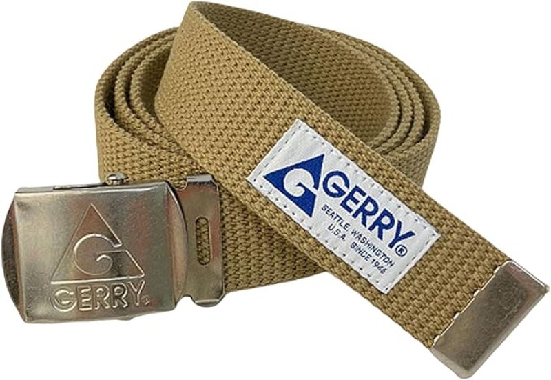 画像1: ジェリーユニセックス ガチャベルト (ブランドロゴ) 　GR075ZM / 32mm ICON TAPE BELT　 日常使い アウトドア 76_BEG FR [ B0DJBMNY4W / 4941880137911 / GR075ZM ] (1)