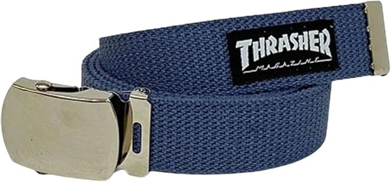画像1: スラッシャーユニセックス ガチャベルト (マガジンロゴ) 　THR-003 / 32mm GI BELT 日常使い 11_GRY FR [ B0DKS84HV8 / 4941880145848 / THR-003 ] (1)
