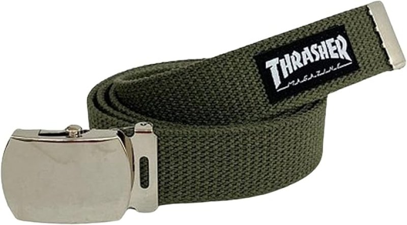 画像1: スラッシャーユニセックス ガチャベルト (マガジンロゴ) 　THR-003 / 32mm GI BELT 日常使い 26_MOS FR [ B0DKSGF5R1 / 4941880145879 / THR-003 ] (1)