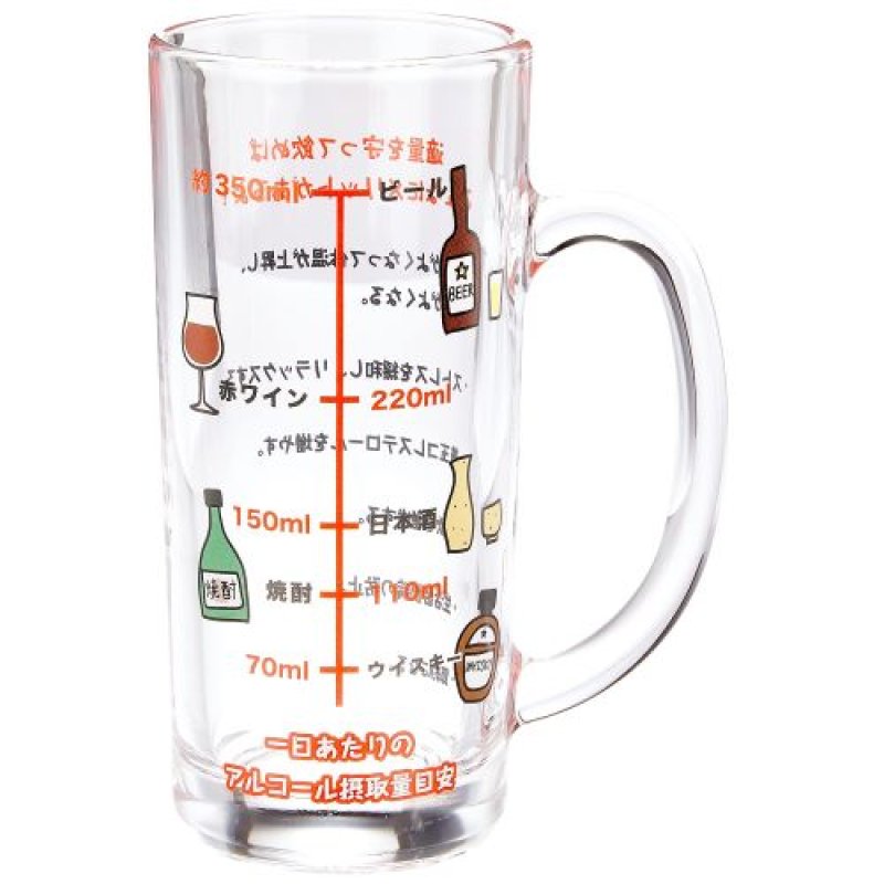 画像1: 【8月末入荷予定】サンアート おもしろ食器 「アルコール摂取適量 ジョッキ」 SAN1982 [ B00539VPYI / 4942423225478 / SAN1982 ] (1)