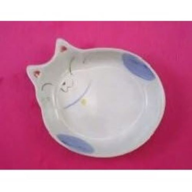画像1: 〇瀬戸焼 猫用食器 猫の耳 (青) [ B01GU6863U / 4960222562273 / / ] (1)