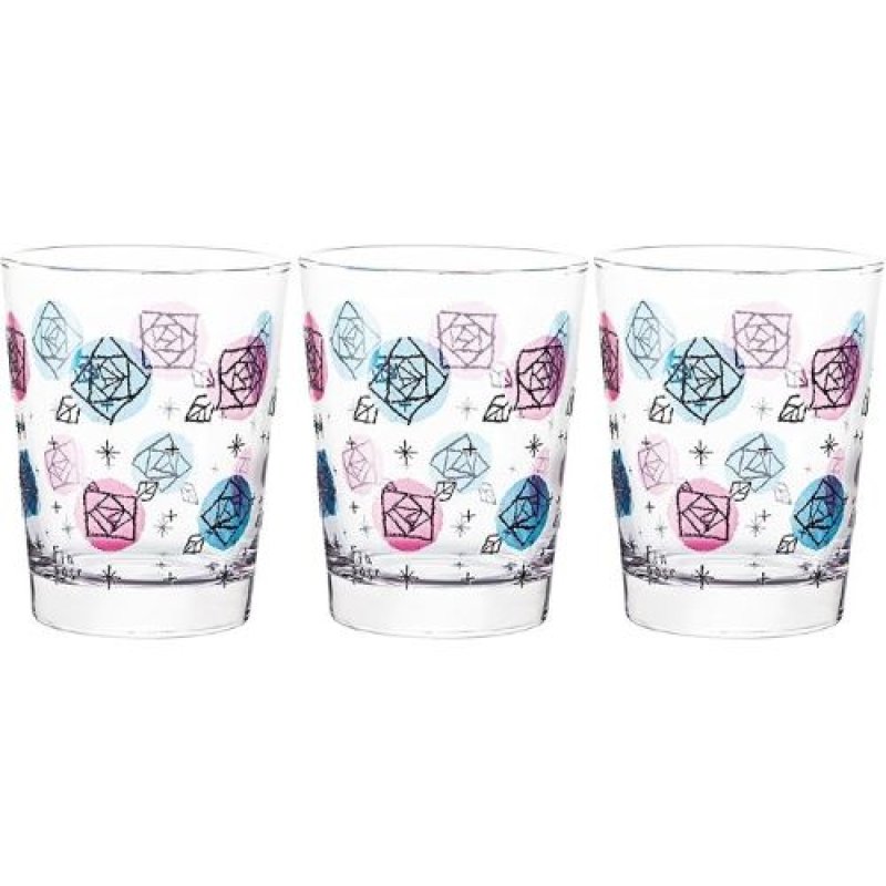 画像1: ◯アデリア(ADERIA) グラス コップ タンブラー フィンローズ ジオメトリック 365ml 3個セット 日本製 6535 [ B010L594BE / 4963972549174 / ] (1)