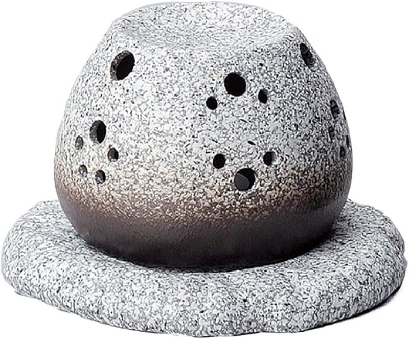 画像1: ◯ヤマキイカイ キャンドル式茶香炉 たまご型 Y-1611/F1605　常滑焼　山房 [ B00E5UJWPU / 4964565907388 / ] (1)