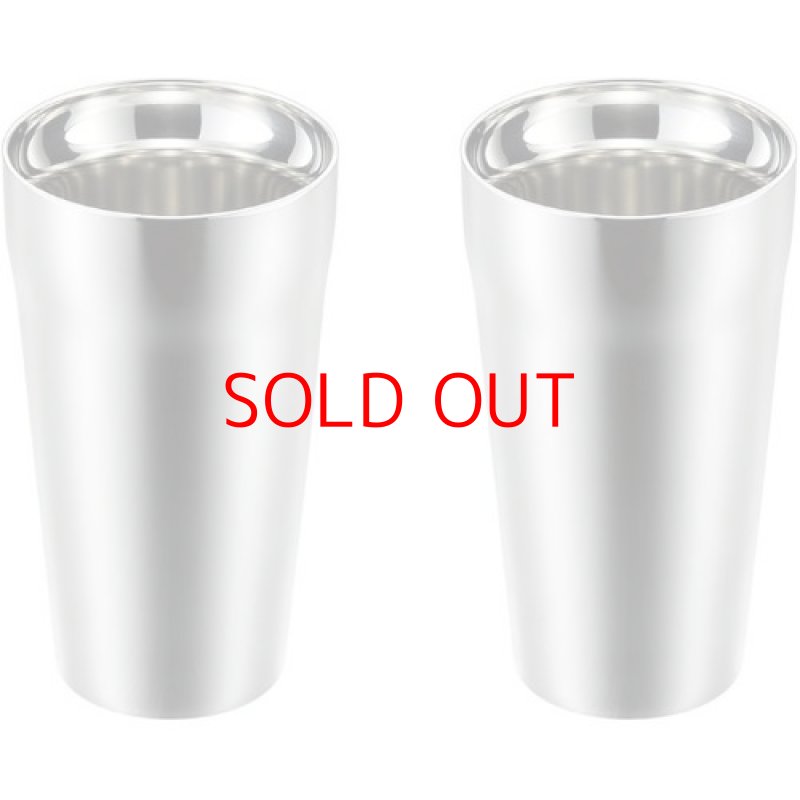 画像1: ☆よこやま 燕人の匠 「プライム」 ダブルタンブラー 300ml 2P ET-1200 シルバー [ B0774D4F53 / 4965220202138 / NO.935 / ] (1)