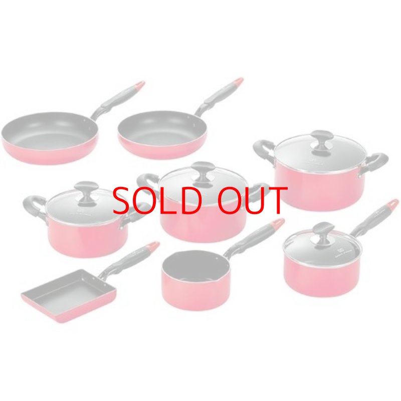 画像1: ☆よこやま タツヤ・カワゴエ 8点セット TKM-2500S レッド 両手鍋24cm、両手鍋22cm、両手鍋20cm、片手鍋18cm [ B018HWP49Y / 4965220209663 / NO.920 / ] (1)