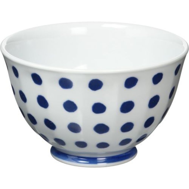 画像1: 〇西海陶器 波佐見焼 インディゴジャパン 面取軽量飯碗 豆しぼり柄 42861 [ B071XT58RM / 4965451428611 / / ] (1)