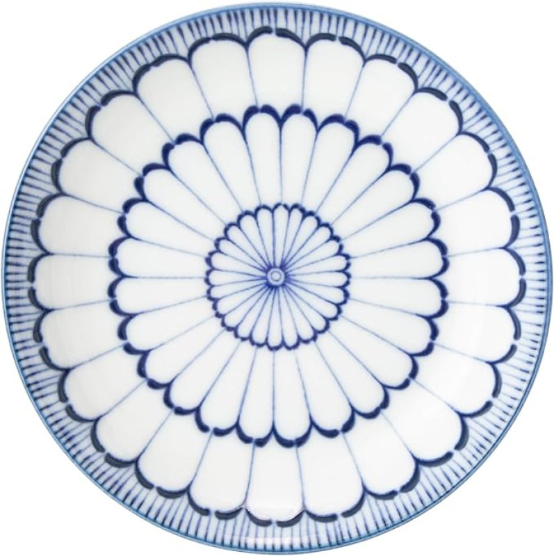 画像1: ◯TAMAKI 小皿 大輪菊 ブルー 12.5×2.5cm 日本製 T-753774 [ B07B55RKM2 / 4965643753774 / ] (1)