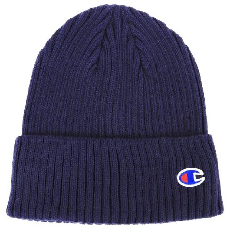 画像1: チャンピオン Champion ニットキャップ 590-002A ネイビー 57~59cm Free Size [ B01N14ZBAJ / 4965772781501 / 590-002A ] (1)