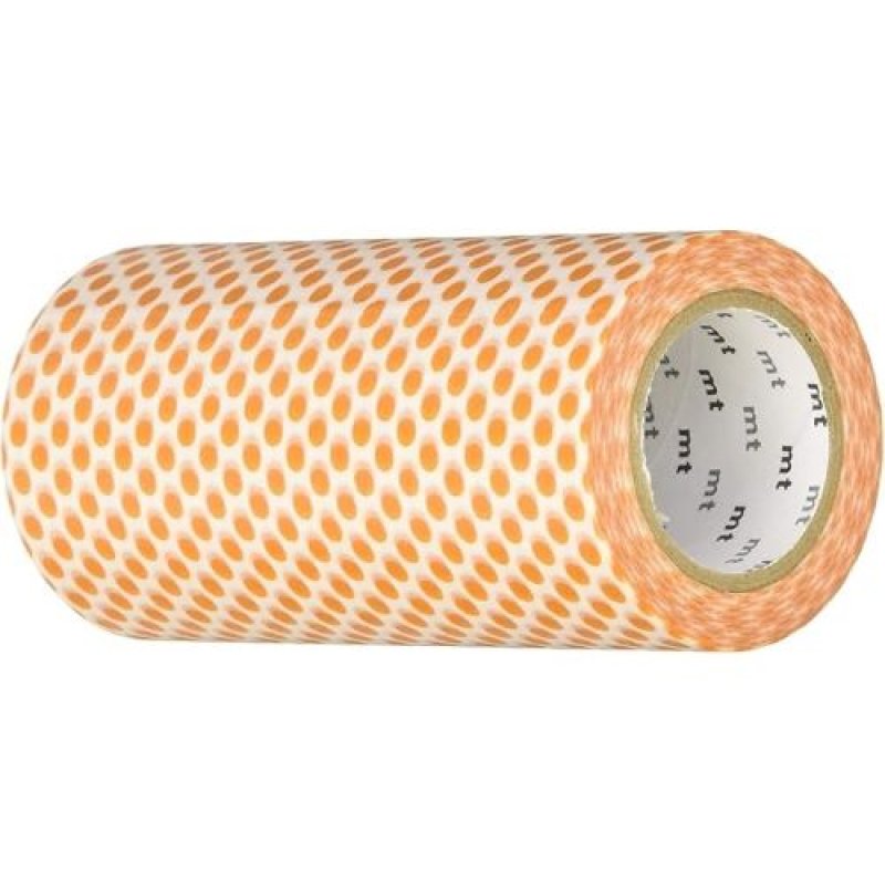 画像1: ◯カモ井加工紙 mt CASA マスキングテープ 100mm ドット・マンダリン MTCA1100 [ B07JG21J72 / 4971910221785 / ] (1)