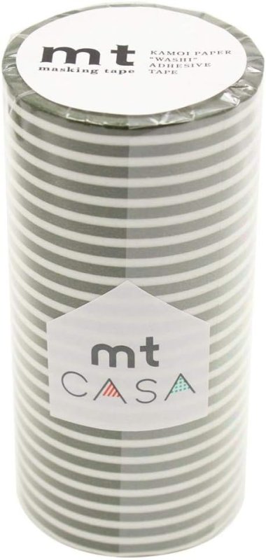 画像1: ☆農業屋 mt CASA マスキングテープ 100mm ボーダー・オリーブ MTCA1110 [ B07JHK2WB2 / 4971910221884 / NO.790 / ] (1)