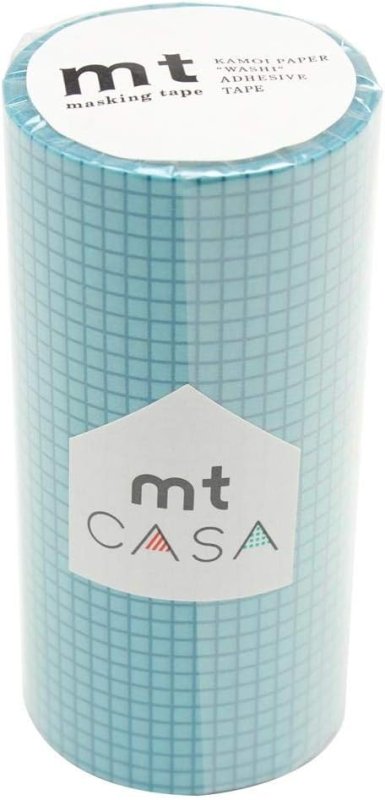 画像1: ◯カモ井加工紙 mt CASA マスキングテープ 100mm 方眼・プール MTCA1114 [ B07B2N2MXW / 4971910221921 / ] (1)