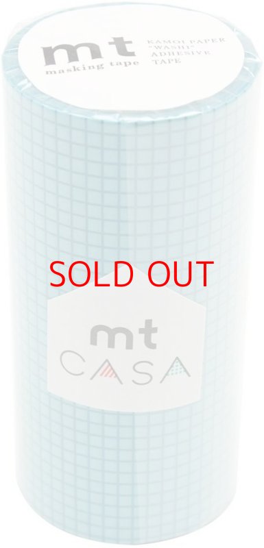 画像1: ◯カモ井加工紙 mt CASA マスキングテープ 100mm 方眼・プール MTCA1114 [ B07B2N2MXW / 4971910221921 / ] (1)