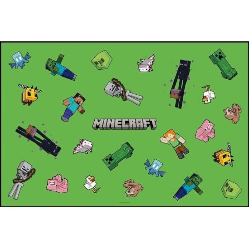 画像1: ★スケーター(Skater) 子供用 レジャー シート 一人用 Sサイズ 遠足 60×90cm マインクラフト Minecraft 男の子 VS1-A [ B0BVYLRB5H / 4973307621697 / 62169-7-VS1 / 104 ] (1)