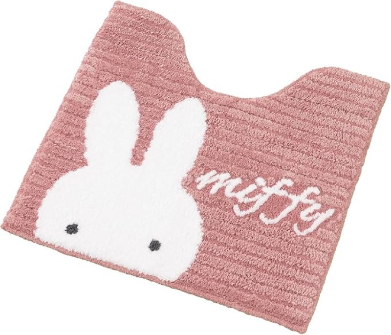 画像1: センコー ミッフィー トイレ用品 プリーマミッフィー トイレマット 約58×60cm ピンク キャラ アニマル 72656 [ B0D9ZNZ14Y / 4973422726567 / 72656 ] (1)
