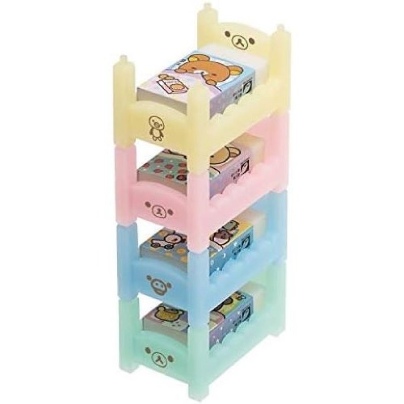 画像1: ◯サンエックス 4個セット リラックマ スタンドケース付まとまるくん わくわくコレクション [ B085VP66V4 / 4974413759427 / ] (1)