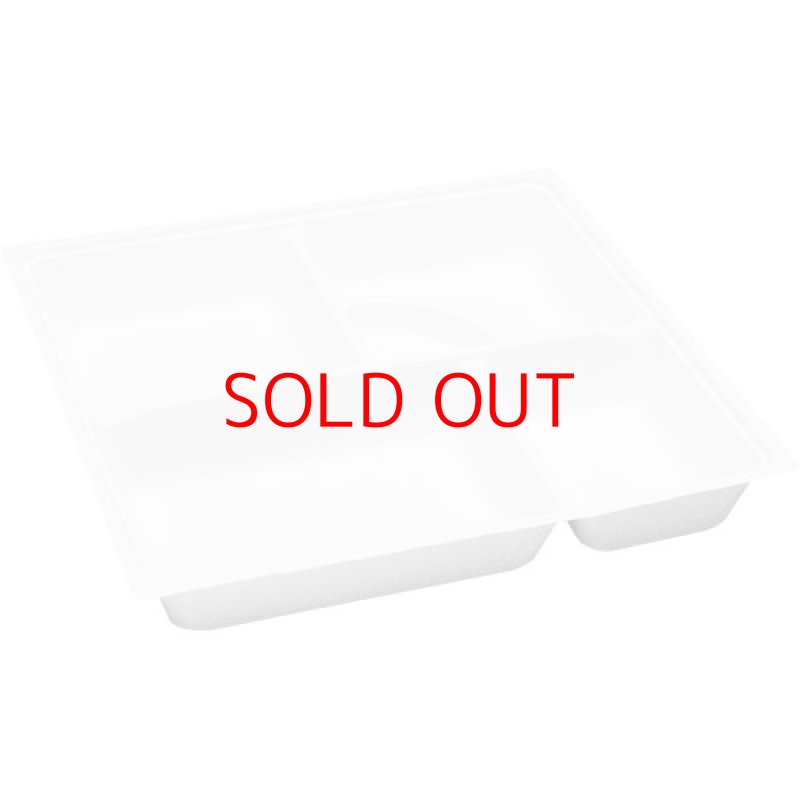 画像1: ★大黒工業 フードパック モールド弁当 中仕切り 約24×24×3.7cm 無地 業務用 使い捨て MR-6A 50枚入 [ B01LXH6KP4 / 4975139676821 / 3289890 / NO.109 ] (1)