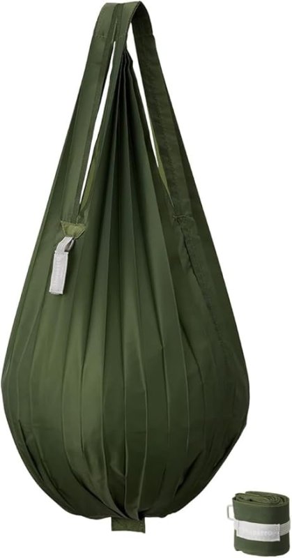 画像1: マーナ　 Shupatto ミニマルバッグDrop 12L (オリーブツリー) シュパット エコバッグ 折りたたみ 買い物袋 (ドロップ 縦型/大容量) [ B09RZM61CG / 4976404001065 / S492DG ] (1)