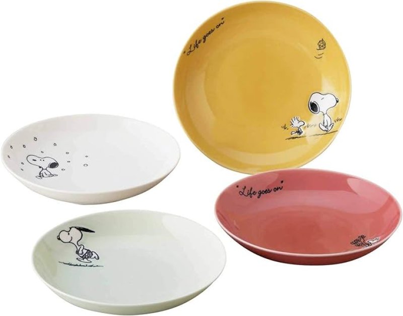 画像1: PEANUTS(ピーナッツ) シーズン パスタ皿 4枚セット SN610-184 [ B07QNNNY27 / 4979855210680 / SN610-184 ] (1)