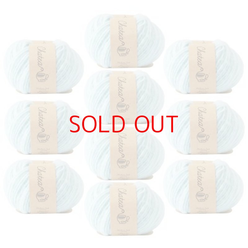 画像1: 原ウール Knitworm 毛糸 10玉セット チャティふんわりヤーン 並太 30g(約84m) ポリエステル100% 5.ソーダ [ B0C37B7KYJ / 4981769205348 / 10506uv20766lightblue ] (1)