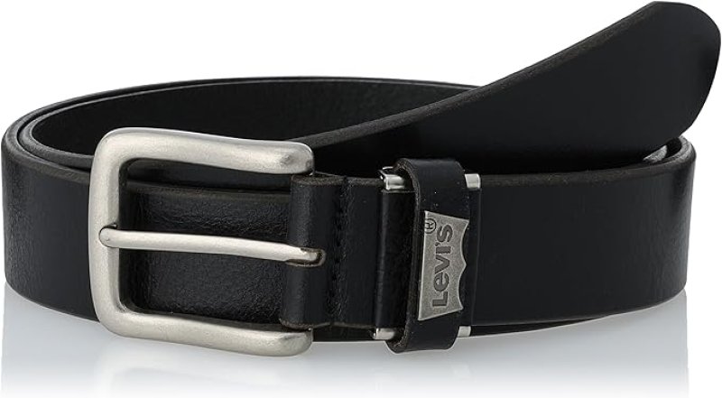 画像1: 【1ロット限定/即納可】■リーバイス　ベルト メタルプレート レザーベルト 品番15519020 メンズ 15519020 ブラック FREE(~100cm) [ B0C7VVNGFK / 4983337090202 / 15519020 ] (1)