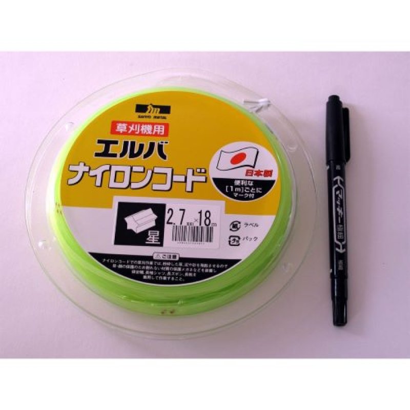 画像1: ◯三陽金属 エルバカッター 星2.7mm 2.7mm × 18m スプール巻 ナイロンコード No.0574 [ B00267J376 / 4984037005855 / ] (1)