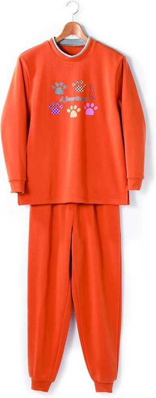 画像1: ◯セルヴァン 裏起毛パジャマ オレンジ LL [ B014P7PI3M / 4985697221579 / ] (1)