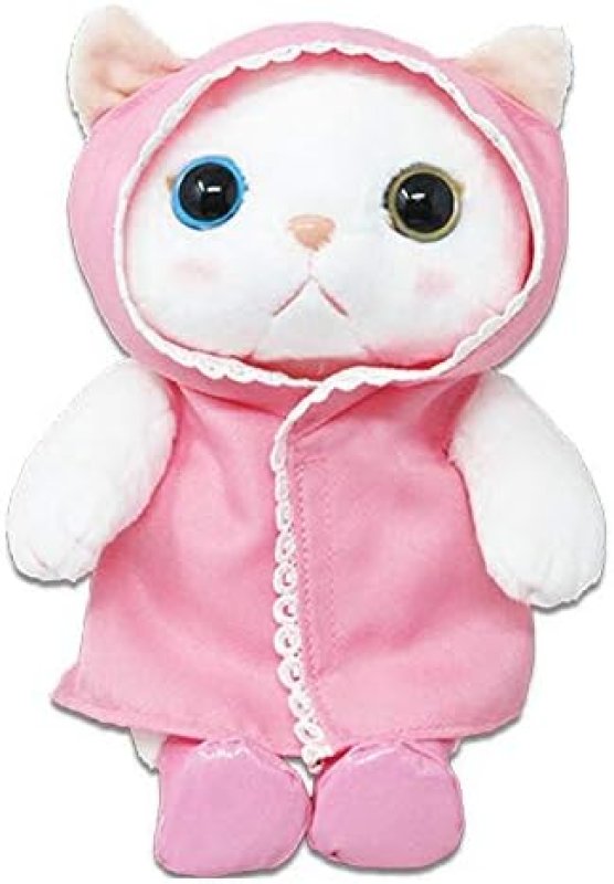 画像1: ☆内藤デザイン研究所(Naitou Design) choo choo cat コスチューム M 雨ふり(ピンク) 猫 ぬいぐるみ 高さ約25cm [ B08SGL16TL / 4990795035713 / NO.1027 / ] (1)