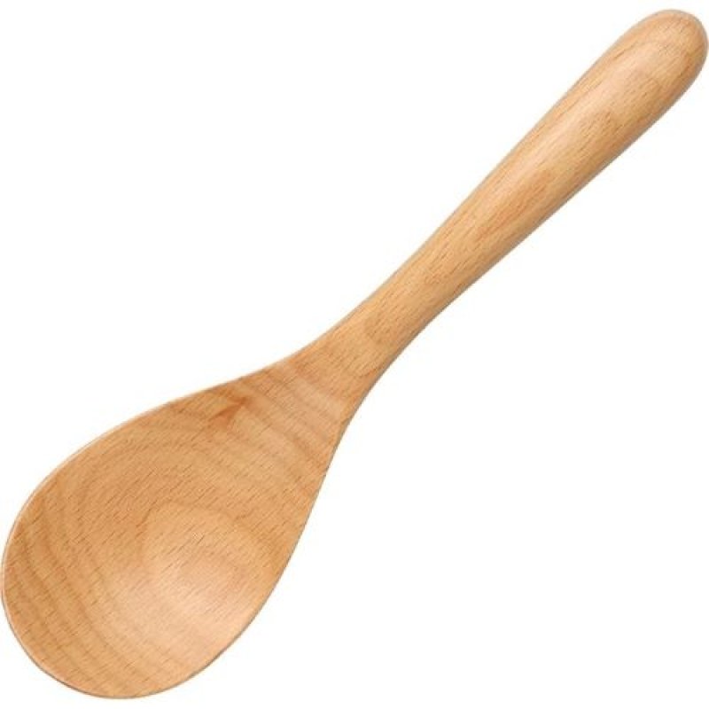 画像1: ☆丸十(Marujyu) 木製 スプーン 取分け 大きめ カトラリー 約22.5cm ブナ ナチュラルウッド V-026 [ B01M11H6BL / 4993007640408 / NO.982 / ] (1)