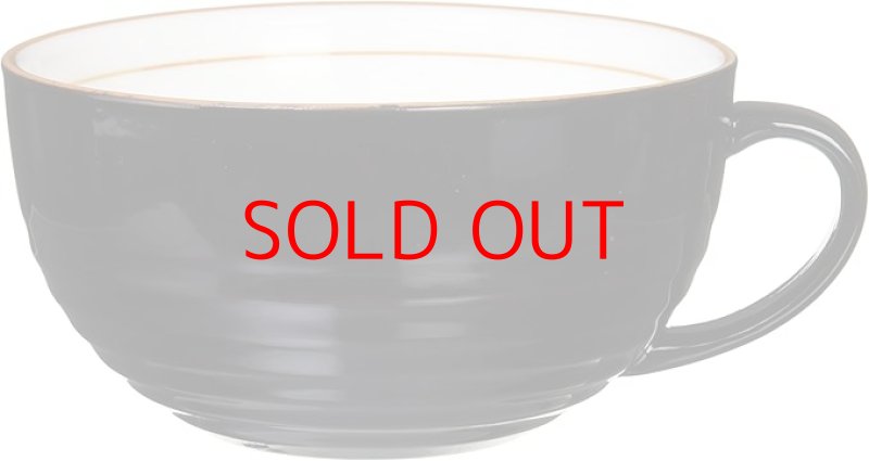 画像1: ◯丸十 陶胎 ロクロ スープカップ 溜 [ B0046HJ0IQ / 4993007696702 / ] (1)