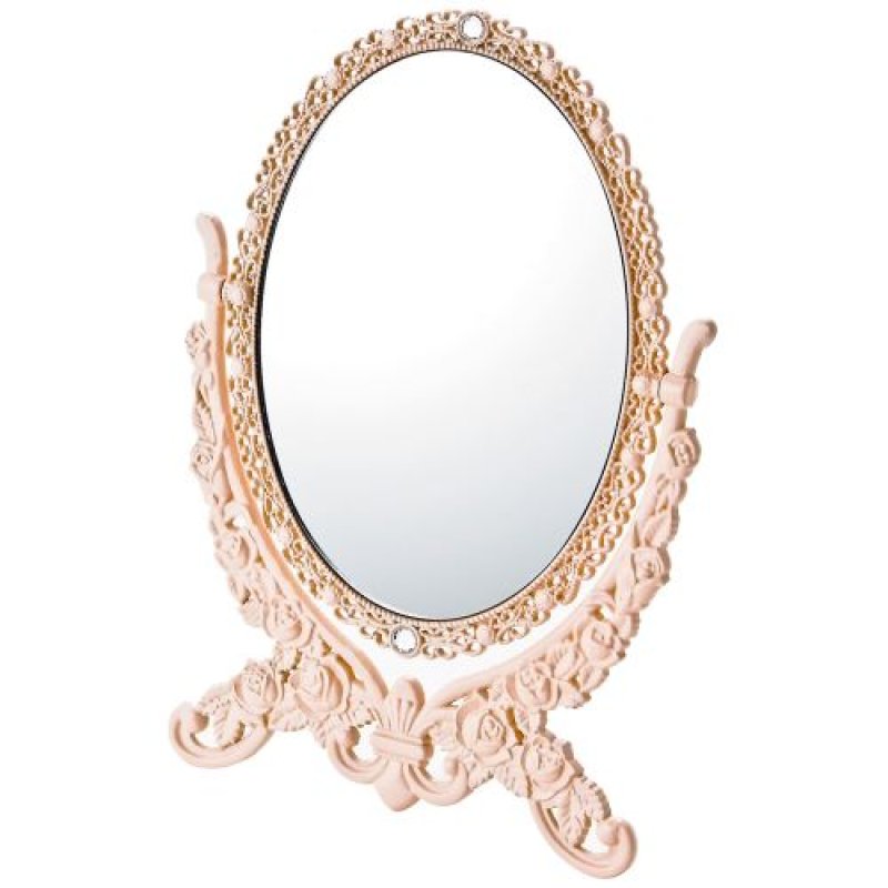 画像1: ◇ユーパワー Girly Rosa ガーリーロザ オーバルスタンドミラー Sサイズ ライトピンク GR-03003 [ B004TJ12D2 / 4996953057948 / / 1 ] (1)