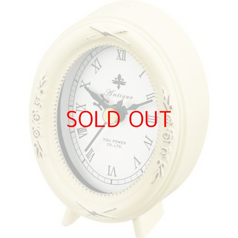 画像1: ◯ユーパワー Antique Style アンティークスタイルクロック オーバル アンティークバニラ AC-01806 [ B00IZ6SBPM / 4996953063055 / ] (1)