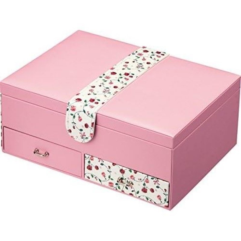 画像1: ☆風景専門店(R)のあゆわら ユーパワー フラワー ジュエリー ボックス Lサイズ・引き出し付き FB-06002・ピンク [ B00UM3YXAI / 4996953064434 / NO.1060 / ] (1)