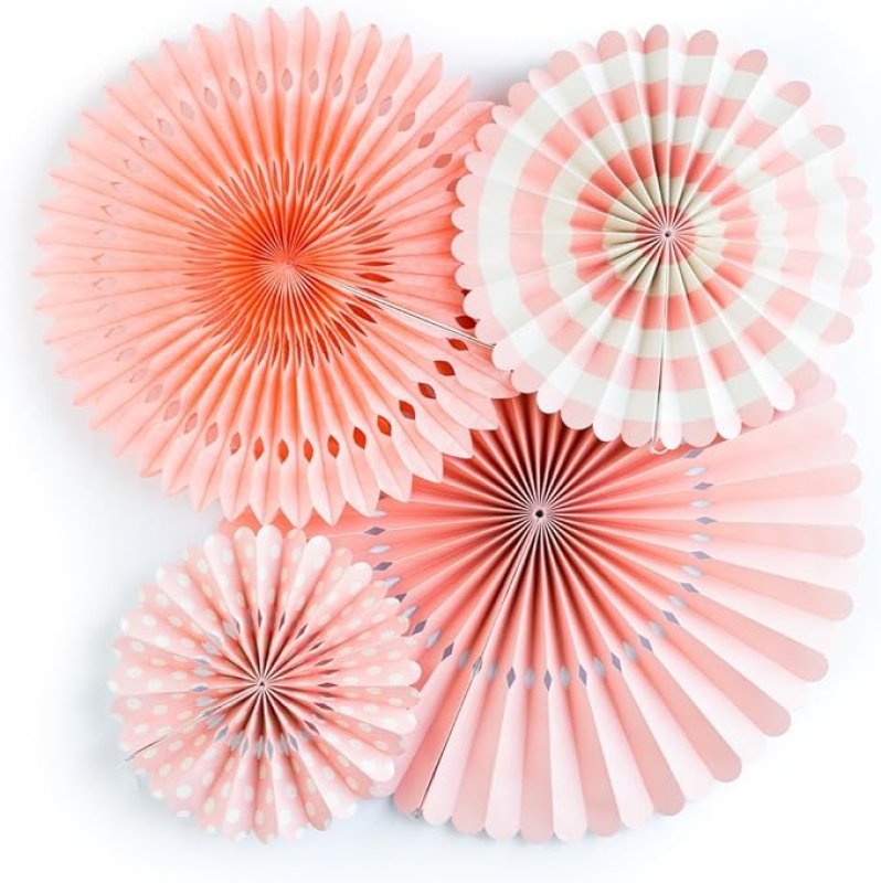 画像1: ◯My Mind's Eye ベーシックパーティーファン コーラル PGB202 [ B01BMR6JL8 / 699464209823 / ] (1)