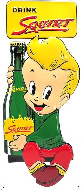 画像1: ◯Ande Rooney エンボスメタルサイン Squirt 看板 [ B00EH6J9BO / 739149021705 / ] (1)